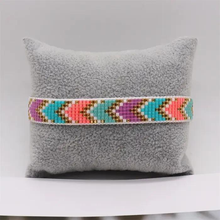 ALIYA-Bracelets perlés faits à la main pour femmes, bijoux Boho, conception de flèche arc-en-ciel, v