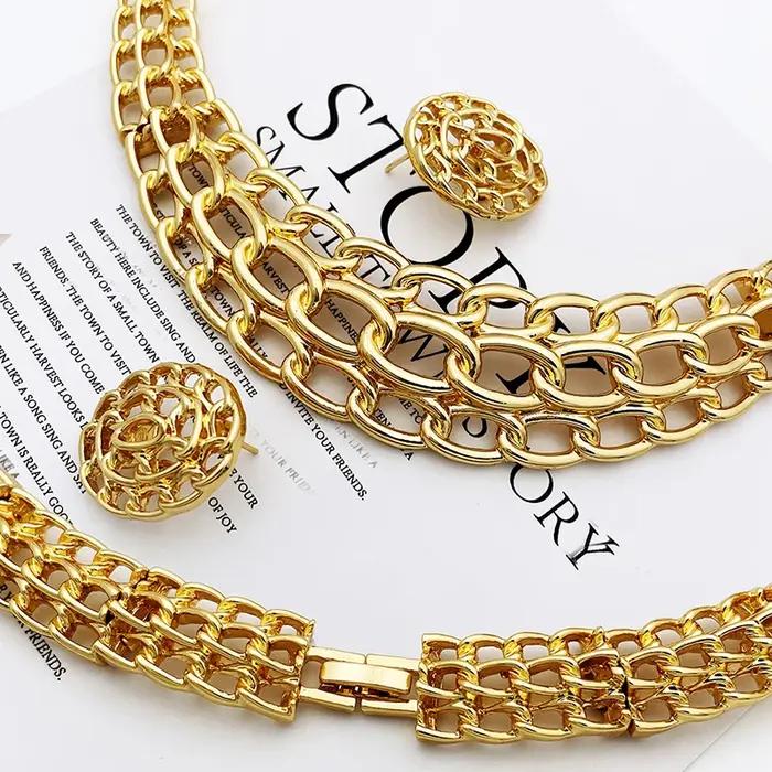 Ensemble de bijoux en or de Dubaï pour femmes
