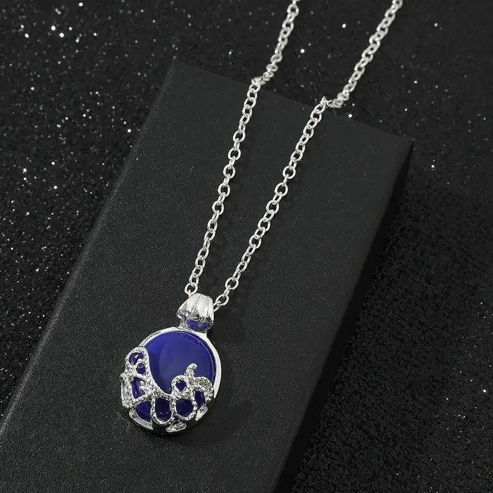 Film populaire Vampire Diaries collier Elena Gilbert Vervain romantique cristal pendentif
