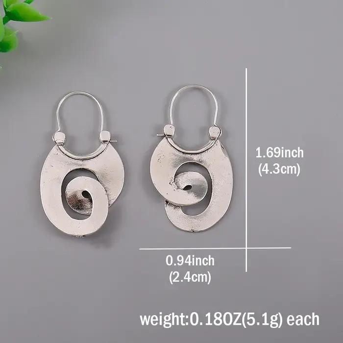 Boucles d'oreilles créoles en métal pour femmes