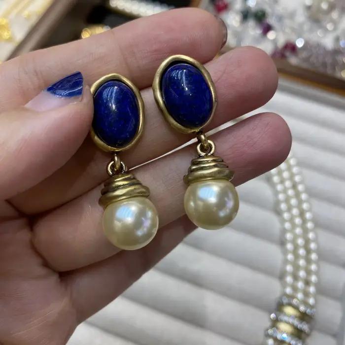Collier rétro multi-couches en perles turquoise pour femmes