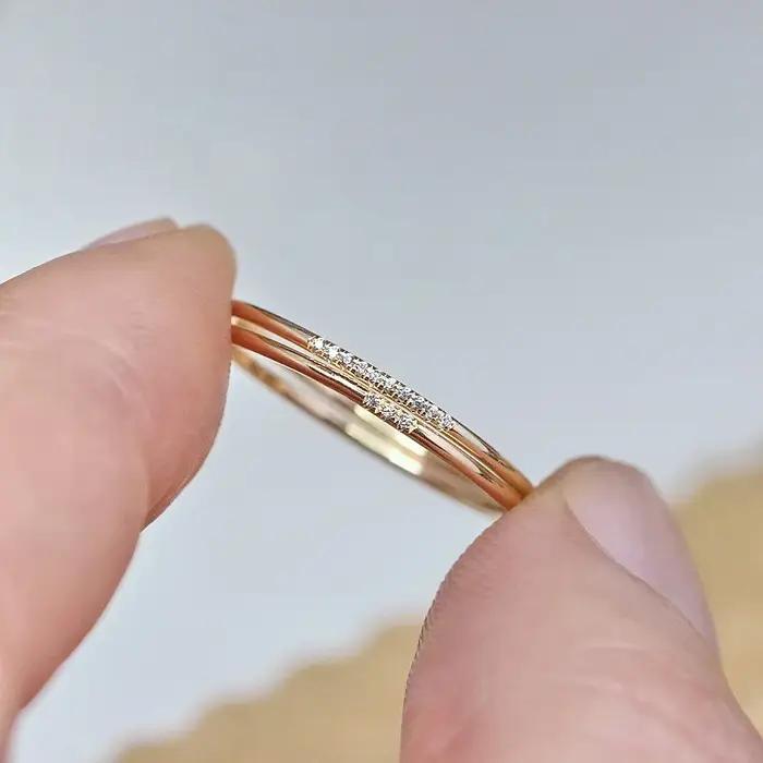 14K or rempli Zircon anneaux Knuckle anneaux Boho bijoux Anillos Mujer Bague Femme minimalisme Anell