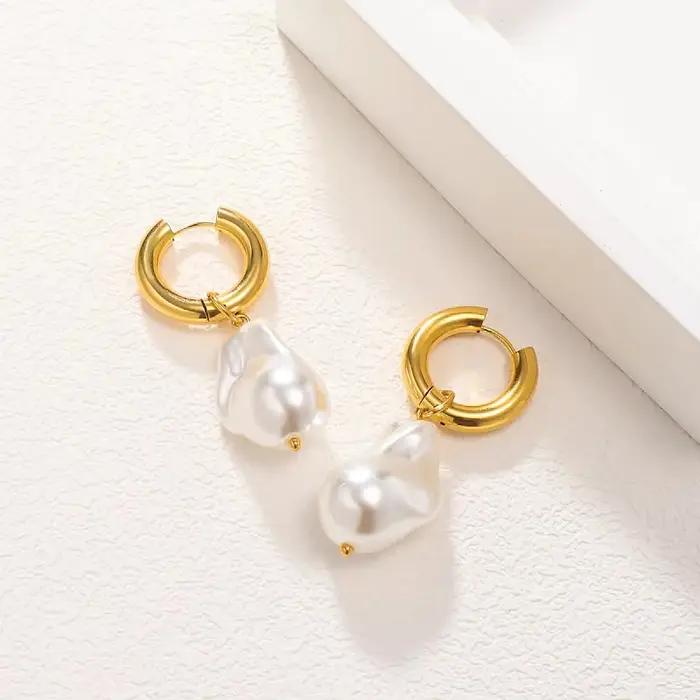Boucle d'oreille ronde en métal Vintage pour femmes
