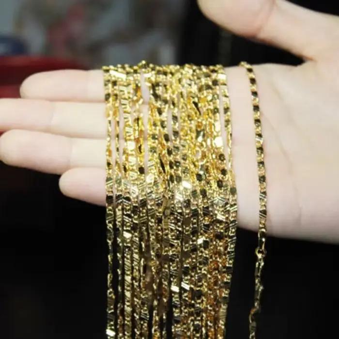 Collier en or 18 carats style classique pour femmes et hommes bijou certifié NGDTC occasions spéciales soirée gala mariage