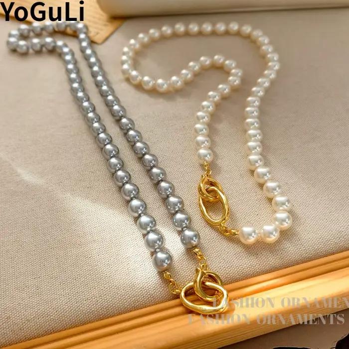 Collier de perles simulées pour femmes élégantes style moderne tendance 2023 occasions spéciales