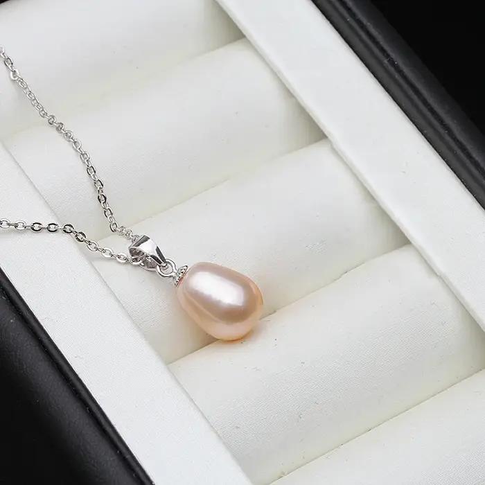 Pendentif de perle en argent Sterling 925 véritable pour femmes