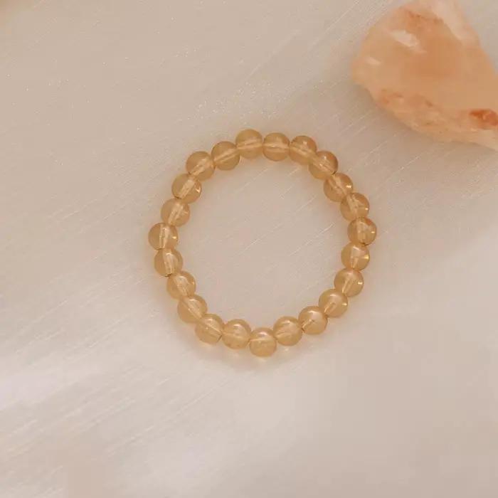 Bracelet Élastique aux Perles Semi-précieuses Style Décontracté pour Filles Occasions Spéciales Tutoriel DIY Accessoire Mode Chic