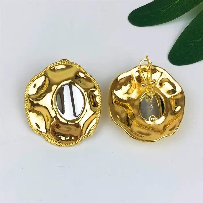 Collier Boucles d'Oreilles Bracelet Bague En Or 18K Ensemble De Bijoux Pour Femmes Classiques Occasions Spéciales
