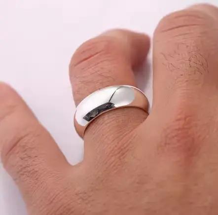 Bagues en argent pur 999 pour hommes et femmes, grandes bagues en argent 999 faites à la main, grand