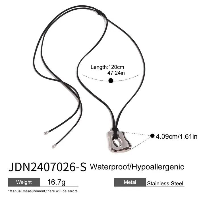 Collier pendentif creux lisse pour femme, bijoux modernes, design simple irrégulier populaire, cadeaux de fête, accessoires de vente chaude