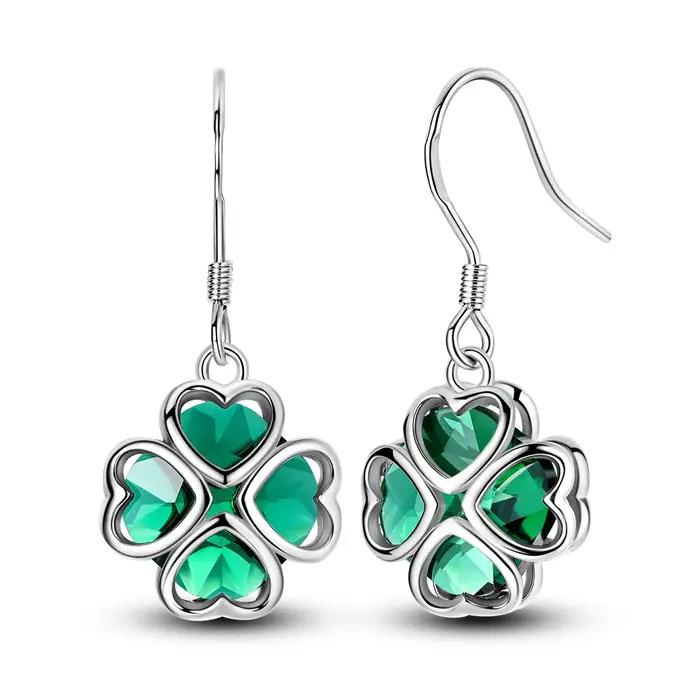 Boucles d'oreilles pendantes en argent sterling 925