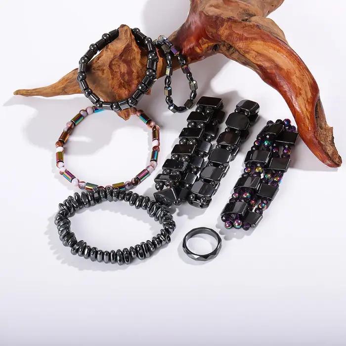 Bracelet en hématite pour hommes et femmes