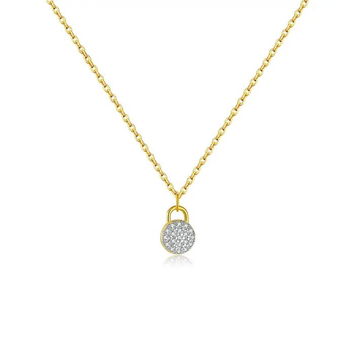 ANDYWEN – collier avec pendentif en argent 925 plaqué or 18 carats, bijoux scintillants en CZ, cadeau élégant pour femmes, vêtements chics au quotidien