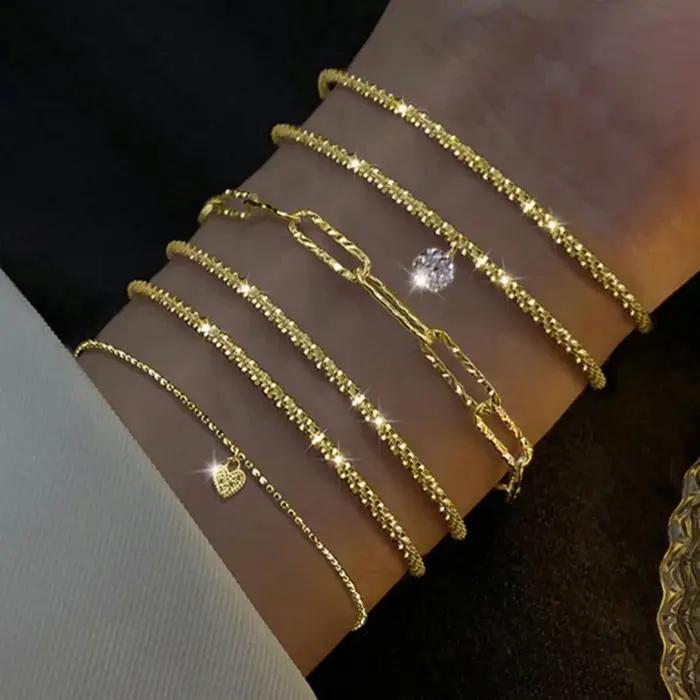 Bracelets en argent Sterling 925 avec strass pour femmes et filles