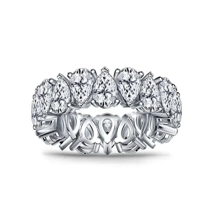 Bague de Fiançailles et de Mariage en Argent AAA CZ pour Femme