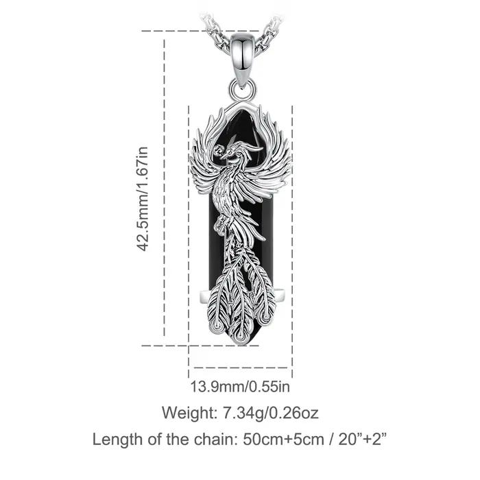 Eudora-Collier Prismatique en Obsidienne Hexagonale pour Femme