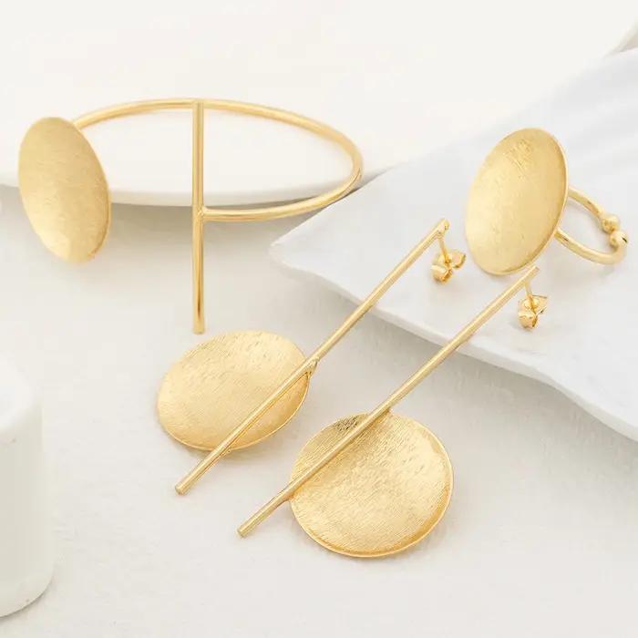 Ensemble de bijoux plaqués or 18 carats pour femmes