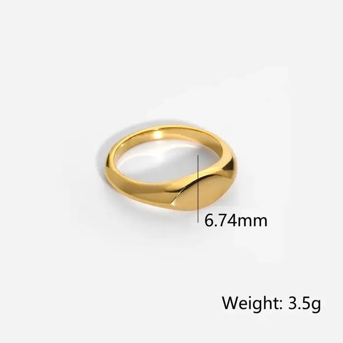 Nouveaux anneaux chevalets en acier inoxydable pour femmes Grils PVD plaqué or 18 carats anneau empilable géométrique métallique cadeau bijoux sans ternissement