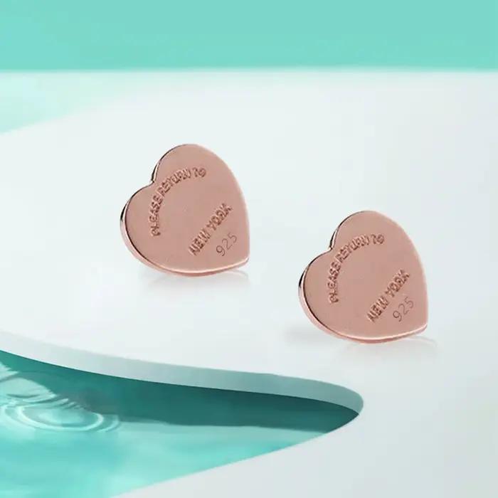 LENNIK – boucles d'oreilles en forme de cœur plaquées or 18 carats