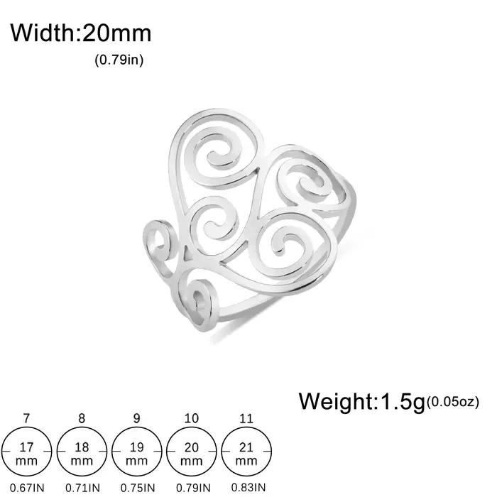 Bague filigrane vintage en acier inoxydable plaqué or 18 carats pour femme occasions spéciales romantique et élégante