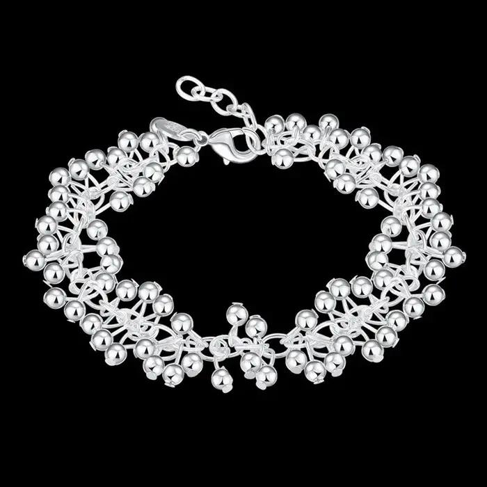 Bracelet en Argent Sterling 925 avec Breloques et Perles