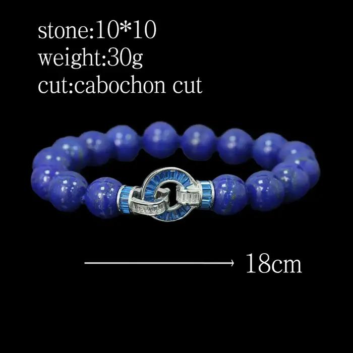 WUIHA Vintage 925 en argent Sterling diamants à haute teneur en carbone laboratoire saphir Lapis Lazuli pierres