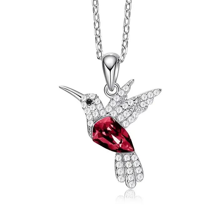 Colliers de luxe avec pendentif colibri en argent Sterling 925