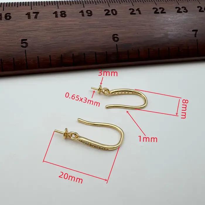 Crochets de boucles d'oreilles en argent sterling 925 massif pour perles DIY élégants et durables pour femmes occasions spéciales