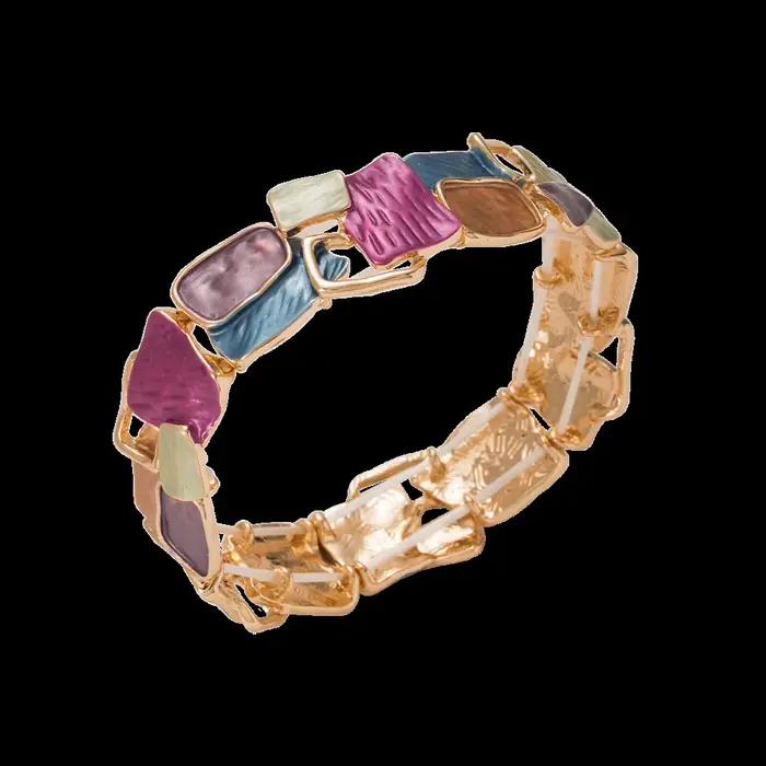 Bracelet géométrique en émail Cring Coco, bracelet élégant carré pliable et extensible, bijoux Boho en alliage de Zinc pour femmes Val
