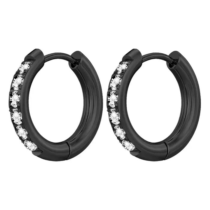 1 Paire de Boucles d'Oreilles Minimalistes Exquises en Zirconium Cristallin, Petites Créoles Fines pour Cartilage, pour Femme, Bijoux de Piercing Hélix Tragus