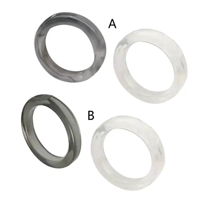 Anneaux en résine acrylique minuscules empilables pour femmes et adolescents, blanc et noir, bagues minimalistes pour diverses occasions