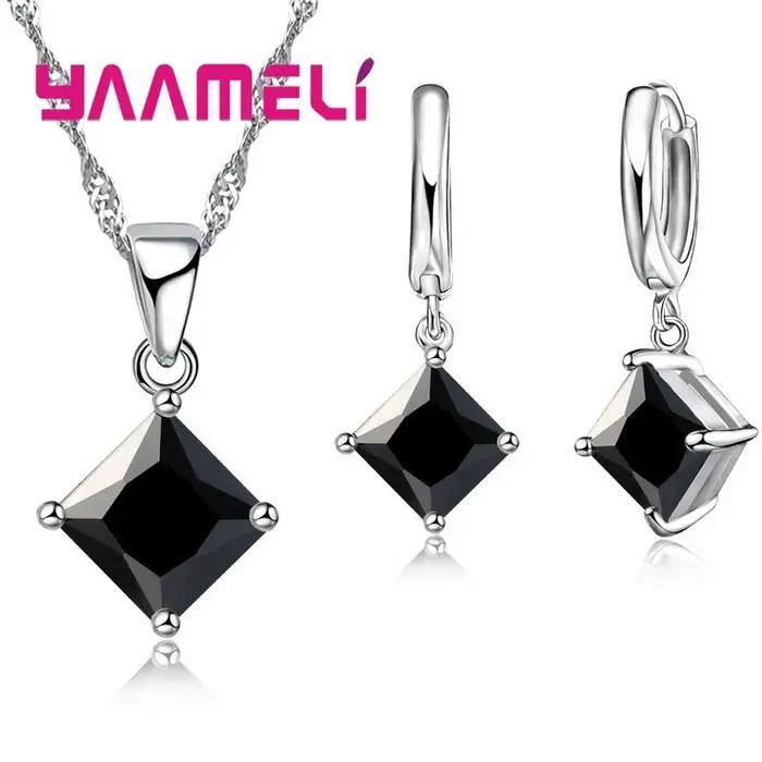 Ensembles de bijoux en argent regardé 925 pour femmes