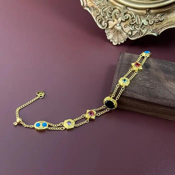 Bracelet de manchette rempli d'or victorien Ero Vintage 14K