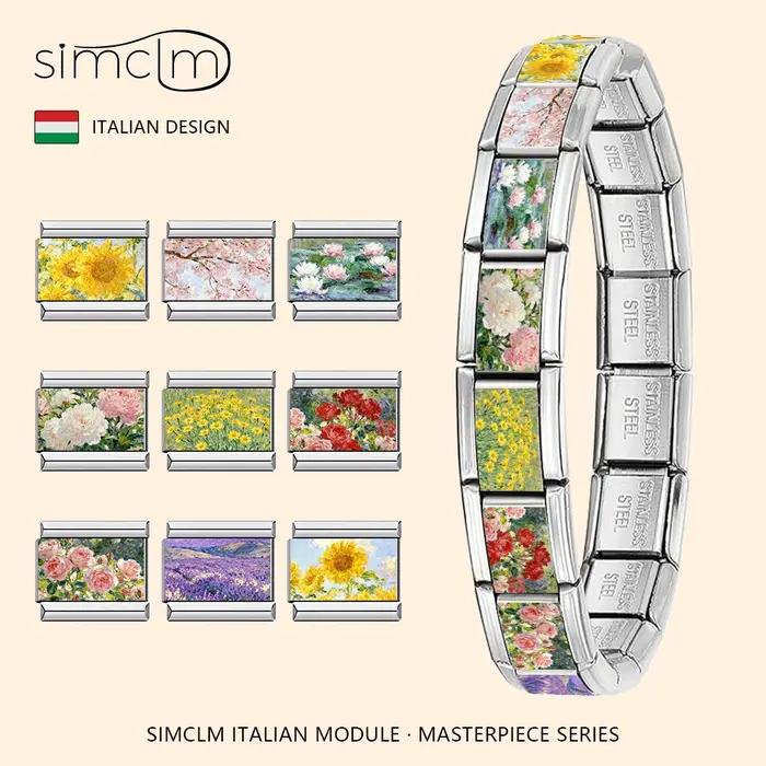 Bracelet Assorti De Fleurs Breloques Modulaires En Acier Inoxydable Coloré Pour Femmes Occasions Spéciales