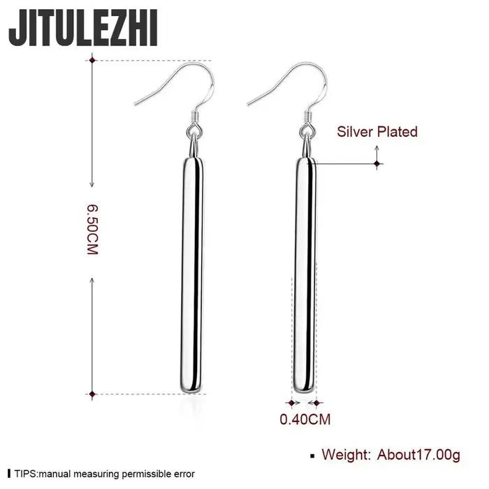 Boucles d'oreilles pendantes en argent Sterling 925, bijoux à la mode de haute qualité, longues boucles d'oreilles à géométrie, cadeaux pour femmes