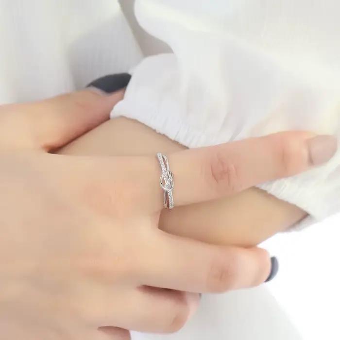 Huretailers-Bague de mariage délicate pour femme