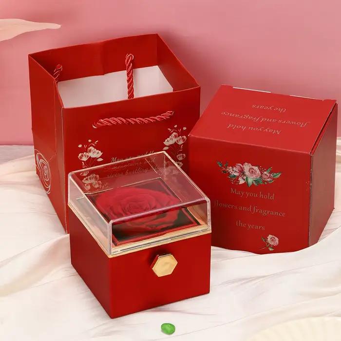 Fleur éternelle cachée bijoux coffret cadeau coeur épée Couple colliers conservation donner des cadeaux pour copines femme femmes couple