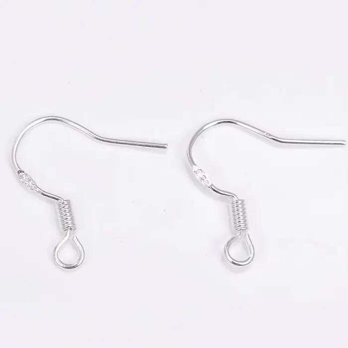 Mibrow 50 pcs/lot S925 crochets de boucle d'oreille en argent Sterling KC or argent clous d'oreille