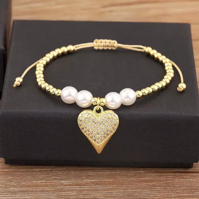 Nidin nouvelle mode coeur/champignon forme creux conception chaîne Bracelets réglable pour les femme