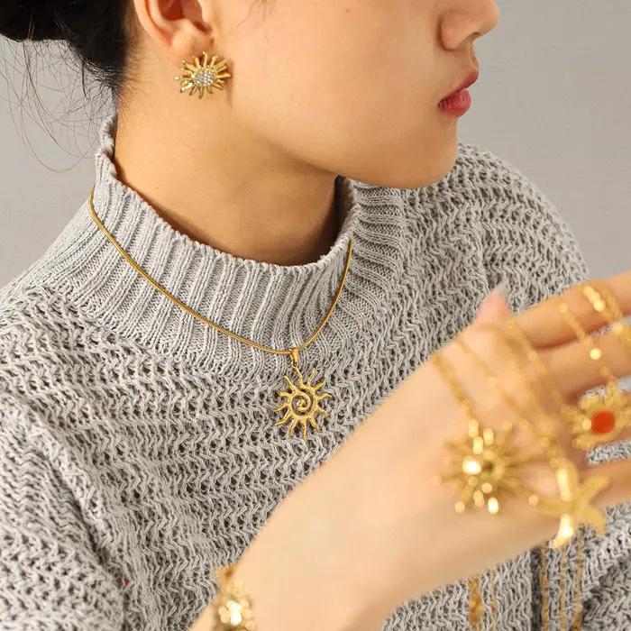Ensemble de bijoux en acier inoxydable à la mode