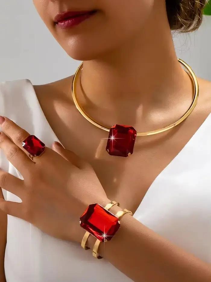 Ensemble de bijoux pour femmes en trois pièces
