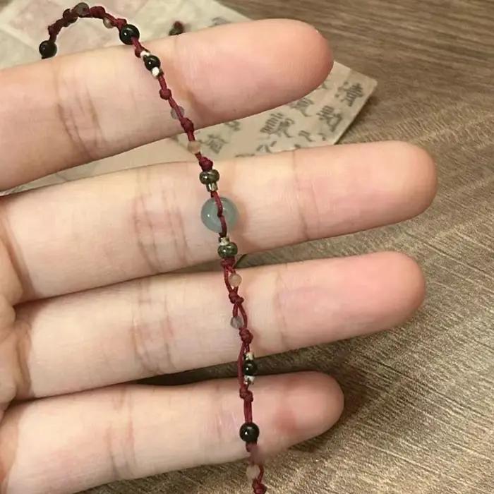 Bracelet tressé fait main style chinois minimaliste pour femmes boucle de paix bijoux de richesse cadeau pour occassions spéciales anniversaire mariage quotidien sortie shopping office