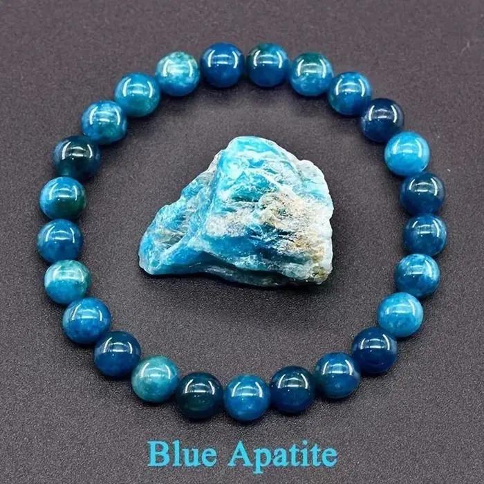 Bracelet en perles de pierre naturelle exquise pour femmes et hommes