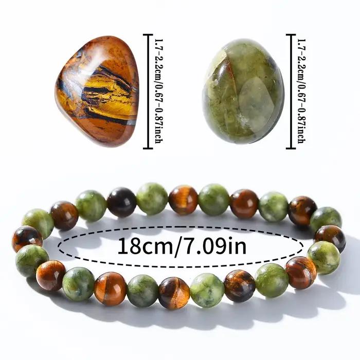 Bracelet de guérison en pierre pour la prospérité et l'abondance, bracelet relaxant unisexe pour la réussite personnelle et le bien-être