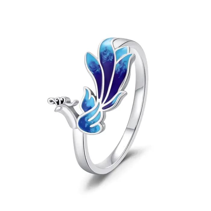 Boucles d'oreilles Hoops 2025 originales en argent sterling 925 avec zircon bleu, boucles d'oreilles