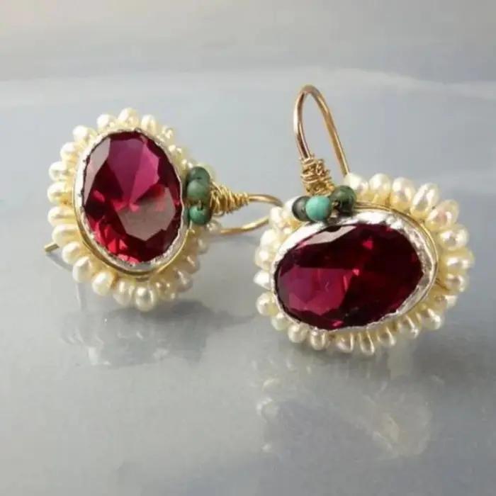 Boucles d'oreilles pendantes en forme de fleur pour femmes