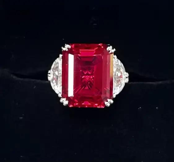 WUIHA 925 argent Sterling 13*16 MM saphir émeraude rubis diamants à haute teneur en carbone pierres