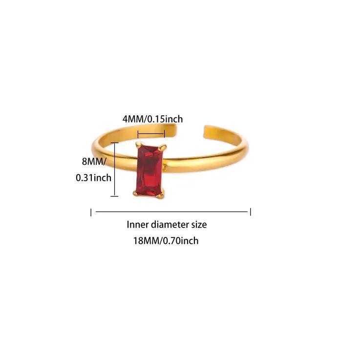 Bagues de naissance carrées mignonnes pour femmes, élégantes, à la mode, couleur or, en acier inoxydable, Unique, bijoux, cadeau de fête, 2025