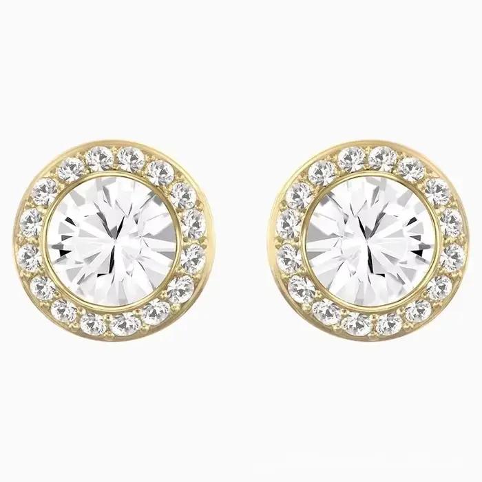 Ensemble Collier, Boucles d'Oreilles et Bracelet en Cristal Rond Diamanté Roman Holiday Classic Happiness