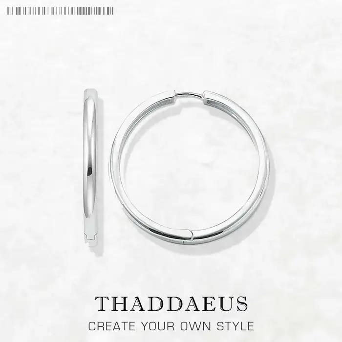Grandes Boucles d'Oreilles Créoles à Charnière en Argent Sterling 925, Bijoux Fins de Style Européen